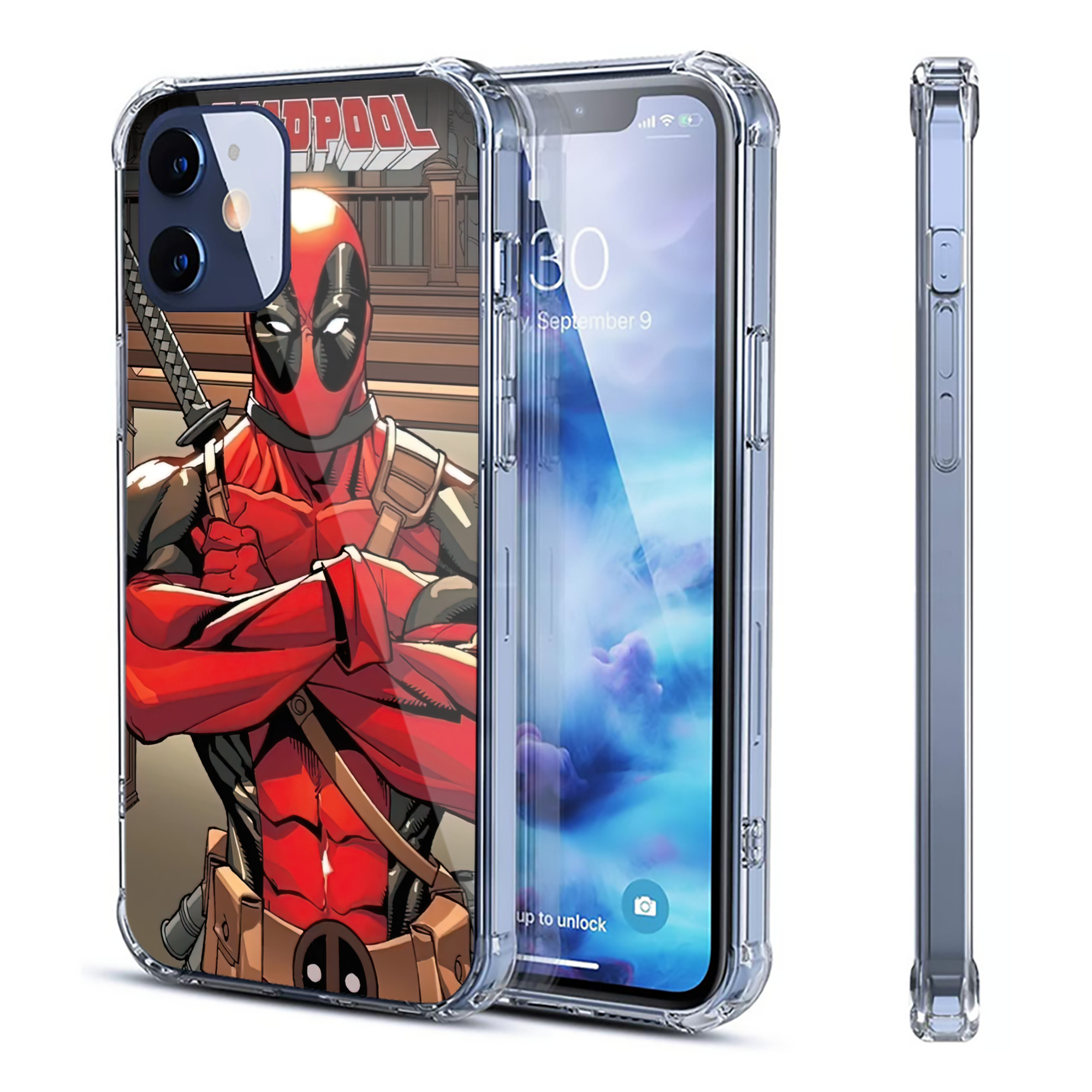 （画像用） Deadpool デッドプール 【iPhone 12シリーズ対応】透明スマホケース（クリアソフトケース）